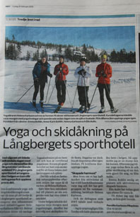 Reportage i NWT om Yoga & Skidåkningshelgen på Långberget